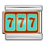 New Chess and Card Entertainment Stainless Steel Italian Module Bracelet Gold Plated Drip Oil Personalized DIY Welding Bracelet Wholesale