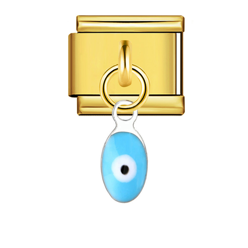 New Star Moon Series Pendant Italian Module Bracelet Single Hook Titanium Steel Elastic Splicing Strap Chain