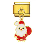 Single Hook Christmas Style Italian Module Bracelet with Gold Sole and Elastic Splicing DIY Titanium Steel Strap Chain