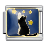 Pet Cat Dog Series Titanium Steel Welding Drip Bracelet Cartoon DIY Italian Module Wholesale Charm Bracelet for Animal Lovers