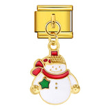 Single Hook Christmas Style Italian Module Bracelet with Gold Sole and Elastic Splicing DIY Titanium Steel Strap Chain