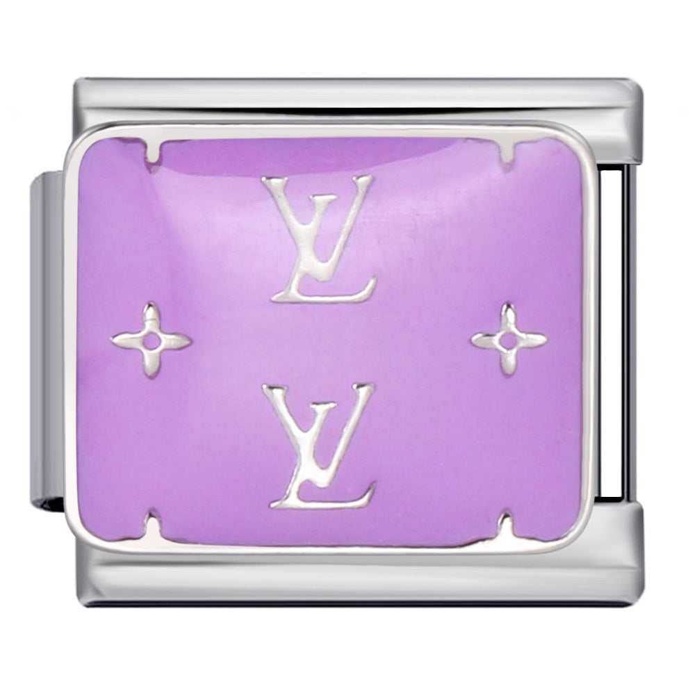 Valentine's Day Gift Perfume Lipstick Italian Module Bracelet Titanium Steel Gold Plated Welding DIY Watch Band Chain Bracelet