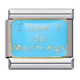 Long Letter Titanium Steel Welding Drip DIY Italian Module Bracelet Italian Charm Bracelet