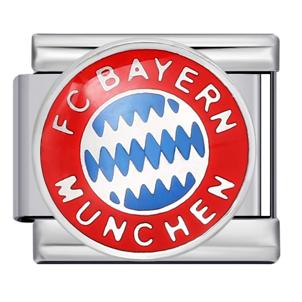 Logo Element Titanium Steel Welded Gold-plated Drip Oil Bracelet DIY Italian Module Bracelet Elastic Splicing Strap Chain