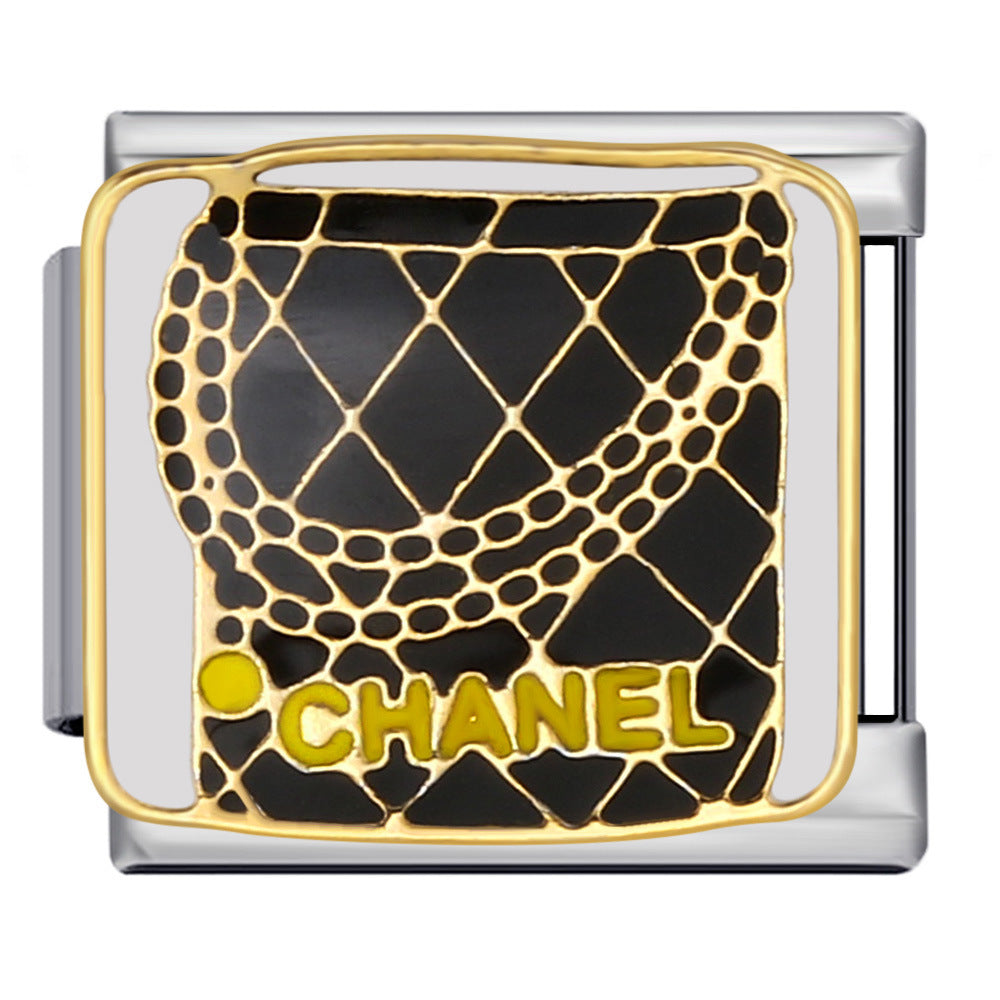 Exquisite Bag Series Italian Module Bracelet Color Welding Pattern DIY Personalized Bracelet Valentine's Day Gift