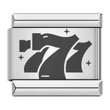 Laser Carving Chess and Card Game Italian Module Bracelet Stainless Steel DIY Splicing Elastic Bracelet