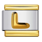 Gold Package Silver Convex Letter Italian Module Bracelet Stainless Steel DIY Elastic Splicing Strap Chain Wholesale