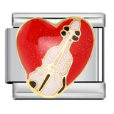 Music Hobby Series Stainless Steel Italian Module Bracelet Titanium Steel Welded Pattern DIY Bangle Wholesale