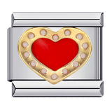 Cross Border Hot Selling Love Series Titanium Steel Welding Drip Oil Wristband Cartoon DIY Italian Module Bracelet Wholesale