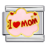 New Warm Mother's Day Series Bracelet Titanium Steel Gold Plated Welding Pattern DIY Italian Module Bracelet