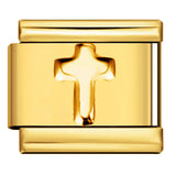 New Titanium Steel Gold Concave Alara Digital DIY Bracelet Italian Module Bracelet Strap Chain Accessories Wholesale