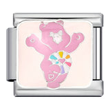 Classic Cute Bear Italian Module Bracelet Stainless Steel Welding Pattern DIY Elastic Splicing Bracelet