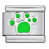 New Titanium Steel Color Dripping Oil Cat Claw Series Italian Module Bracelet DIY Elastic Splicing Bracelet