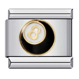 New Chess and Card Entertainment Stainless Steel Italian Module Bracelet Gold Plated Drip Oil Personalized DIY Welding Bracelet Wholesale