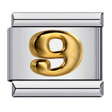 New titanium steel concave convex Arabic numerals DIY Italian module bracelet Italian Module