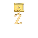 Gold Simplified Letter Italian Module Bracelet Stainless Steel Handmade Hook DIY Splicing Assembly Bracelet