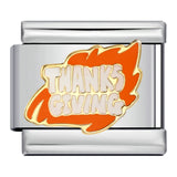 New Thanksgiving Series DIY Bracelet Stainless Steel Italian Module Bracelet Titanium Steel Welded Drip Oil Strap Chain