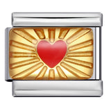 Cross Border Hot Selling Rainbow Love Italian Module Bracelet, Stainless Steel Elastic DIY Bracelet Accessories Wholesale