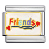 Italian Charm Bracelet Titanium Steel Gold Plated DIY Welded Friendship Series