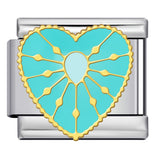 New Love Pentagram Italian Module Bracelet Titanium Steel Welding Drip Oil DIY Bracelet Little Fairy Gift