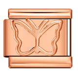 Rose Gold Titanium Steel Stamping Pattern DIY Italian Module Bracelet Italian Charm Bracelet