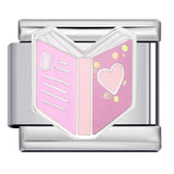 Pink Italian Modular Bracelet Titanium Steel Welding Gold Plated DIY Cartoon Free Connect Bracelet