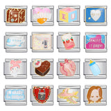 Italian Module Bracelet Fashion Drip Oil Titanium Steel Bracelet DIY Strap Chain Children's Toy Gift Wholesale