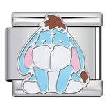 Italian Modular Bracelet Cartoon Character Series Stainless Steel Gold Plated DIY Elastic Link Bracelet