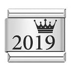 Crown Year Pattern Italian Module Bracelet Titanium Steel Laser Carving Bracelet Italian Bracelet