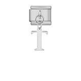 Silver Simplified Letter Italian Module Bracelet Titanium Steel Handmade DIY Hook Elastic Splicing Bracelet Accessories