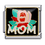 Black Gold Plated Cartoon DIY Italian Modular Bracelet Unique Welded Pattern Stainless Steel Bangle