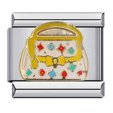 Hot Sale Personalized Titanium Steel Gold-plated Drip Oil Bracelet, DIY Italian Modular Bracelet, Little Girl's Gift.