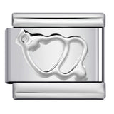 Titanium Steel Gold Silver Stamping Pattern DIY Italian Module Bracelet Italian Charm Bracelet