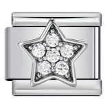 Italian Module Bracelet Gold and Silver with Diamond Pattern DIY Titanium Steel Welding Elastic Personalized Splicing Bracelet Wholesale