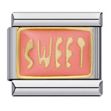 Cross Border Hot Selling Love Series Titanium Steel Welding Drip Oil Wristband Cartoon DIY Italian Module Bracelet Wholesale