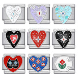 New Love Pentagram Italian Module Bracelet Titanium Steel Welding Drip Oil DIY Bracelet Little Fairy Gift