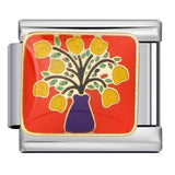 New Holiday Gift Floral Pattern Band Chain Titanium Steel Gold Plated Welded DIY Italian Modular Bracelet Wholesale