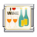 New Dessert Cake Elements Italian Module Bracelet Stainless Steel Welding Drip Oil DIY Fashion Bracelet