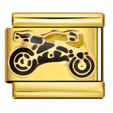 Gold Bottom Italian Module Bracelet Welding Dripping Oil Titanium Steel Bracelet Fashion DIY Italian Bracelet