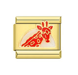 Gold Background Red Series Module Bracelet Accessories, Stainless Steel DIY Free To Match with Italian Charms Handmade Accessories