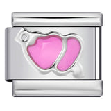 Gold and Silver Stamping Pattern Italian Module Bracelet Titanium Steel Drip Oil DIY Splicing Bracelet Wholesale