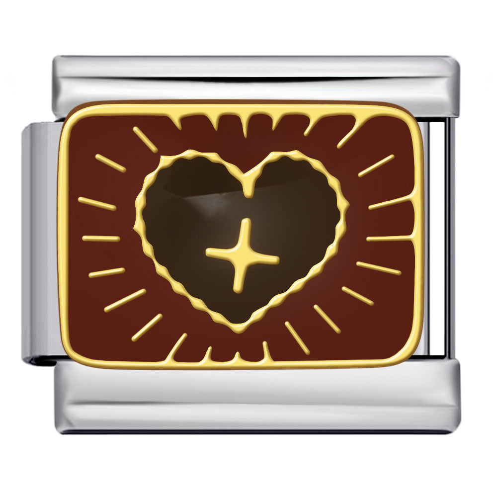 New Middle Ancient Style Series Italian Module Bracelet Titanium Steel Gold Plated Drip Oil Welding DIY Elastic Strap Chain