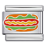 Gourmet Series Italian Module Bracelet Titanium Steel Welding Drip Oil Cartoon Pattern DIY Elastic Splicing Bracelet