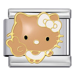 New Cute Cartoon Pattern Italian Module Bracelet Titanium Steel Gold Plated Welding DIY Strap Chain Bracelet