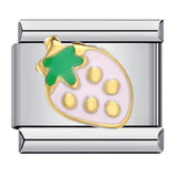 Summer Colorful Vegetable and Fruit Series Italian Module Bracelet Titanium Steel Welding Drip Oil DIY Personalized Splicing Bracelet