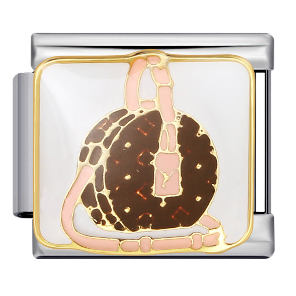 Exquisite Bag Series Italian Module Bracelet Color Welding Pattern DIY Personalized Bracelet Valentine's Day Gift