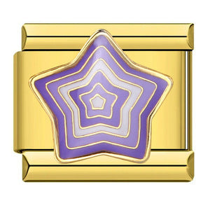 New Love Element Italian Module Bracelet Titanium Steel Gold Plated Drip Oil DIY Welding Pattern Bracelet Accessories