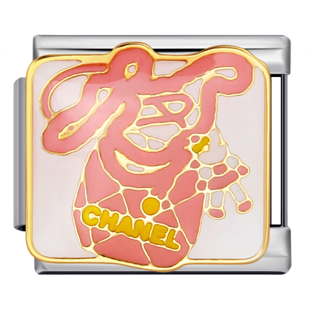 Exquisite Bag Series Italian Module Bracelet Color Welding Pattern DIY Personalized Bracelet Valentine's Day Gift