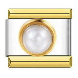 Inlaid New Titanium Steel Welding Oil Drop DIY Italian Module Bracelet Italian Charm Bracelet