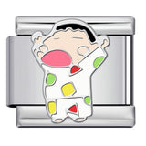 New Cartoon Character Italian Modular Bracelet Stainless Steel Welded DIY Stretch Link Bracelet